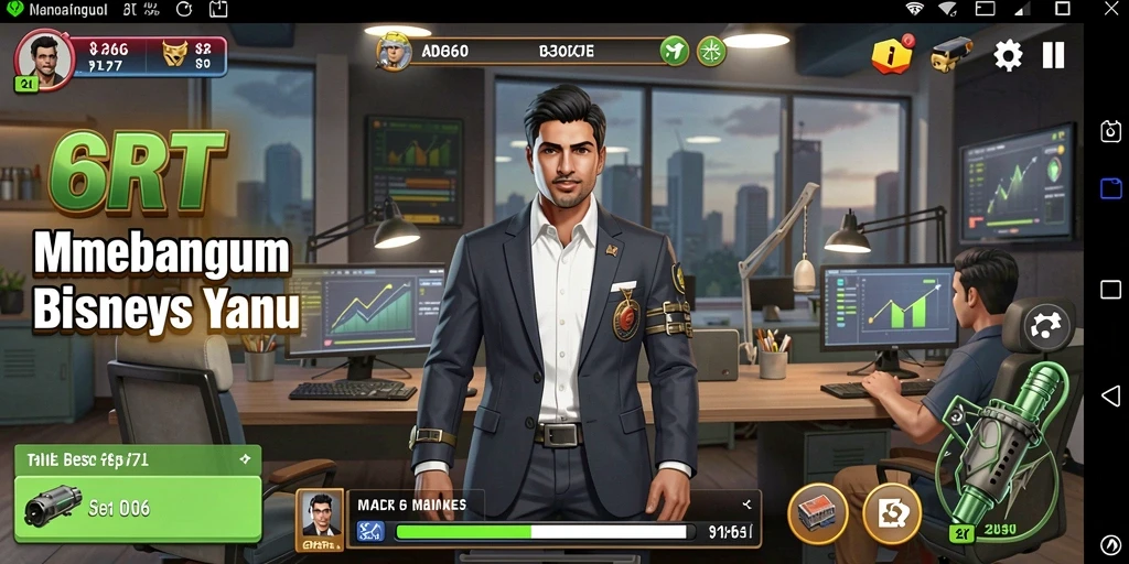 Gameplay menarik dari 6RT yang menampilkan strategi Tycoon.