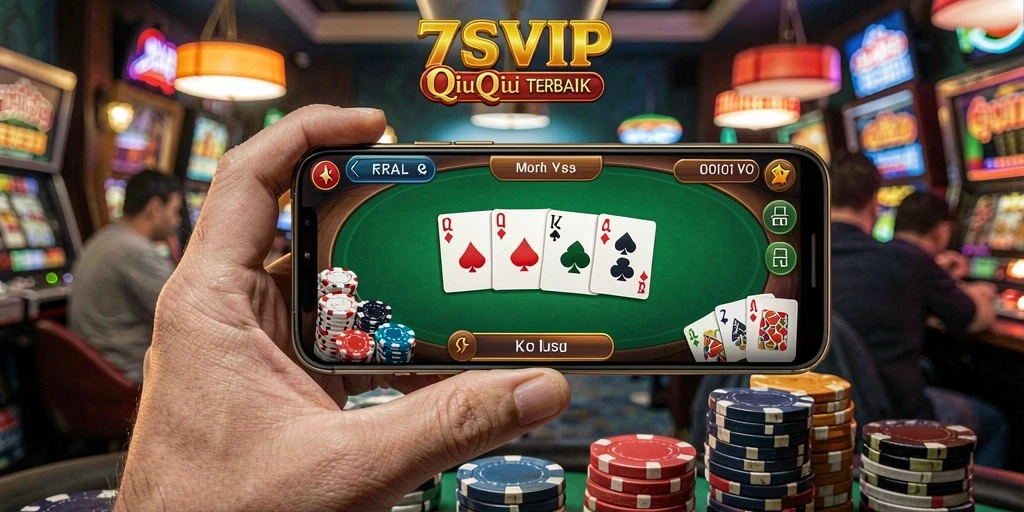 Gameplay QiuQiu di aplikasi 7SVIP yang mendebarkan.