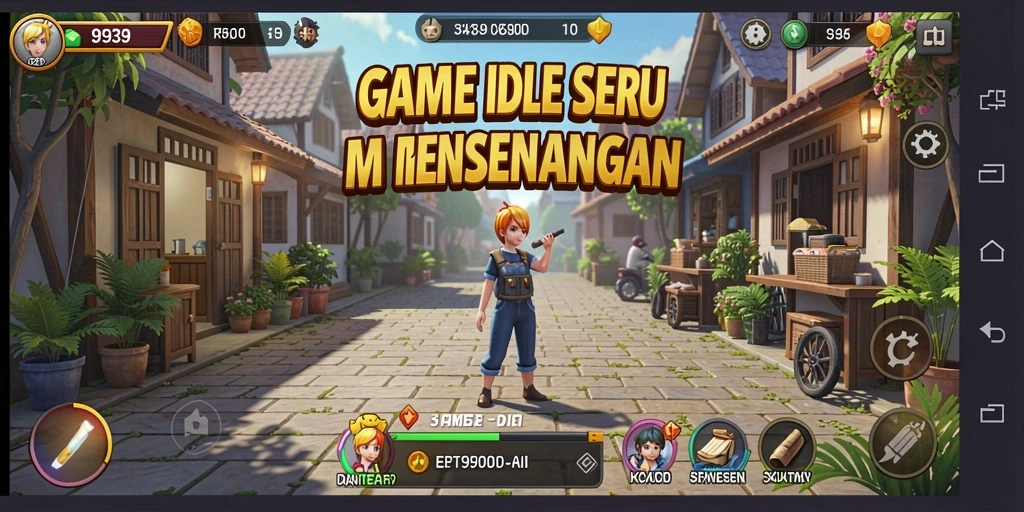 Tampilan gameplay yang menampilkan kemajuan karakter di 9939.