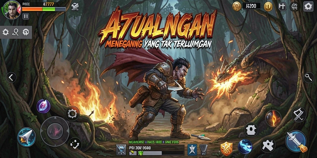 Screenshot A7777 menampilkan aksi seru dalam gameplay Adventure.