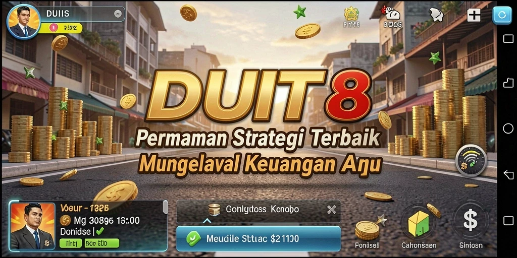 Tampilkan strategi keuangan cerdas dalam gameplay DUIT8.