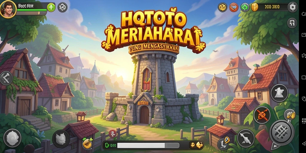 Screenshot HQTOTO menunjukkan aksi menara yang mendebarkan saat melawan gelombang musuh.