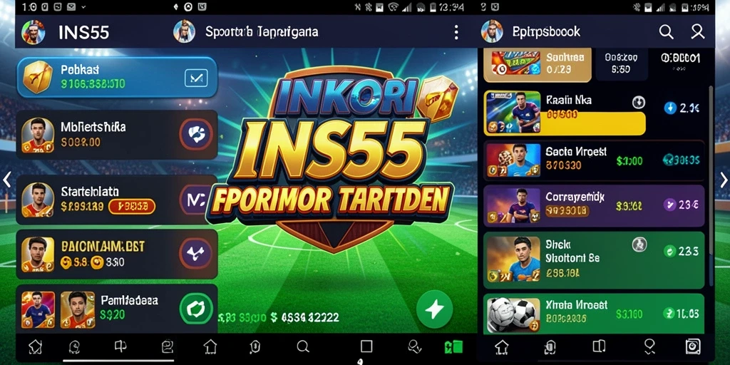 Tampilan gameplay Sportsbook yang menarik dan informatif.