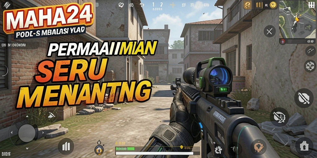 Gameplay mendebarkan di MAHA24 dengan aksi FPS intens.
