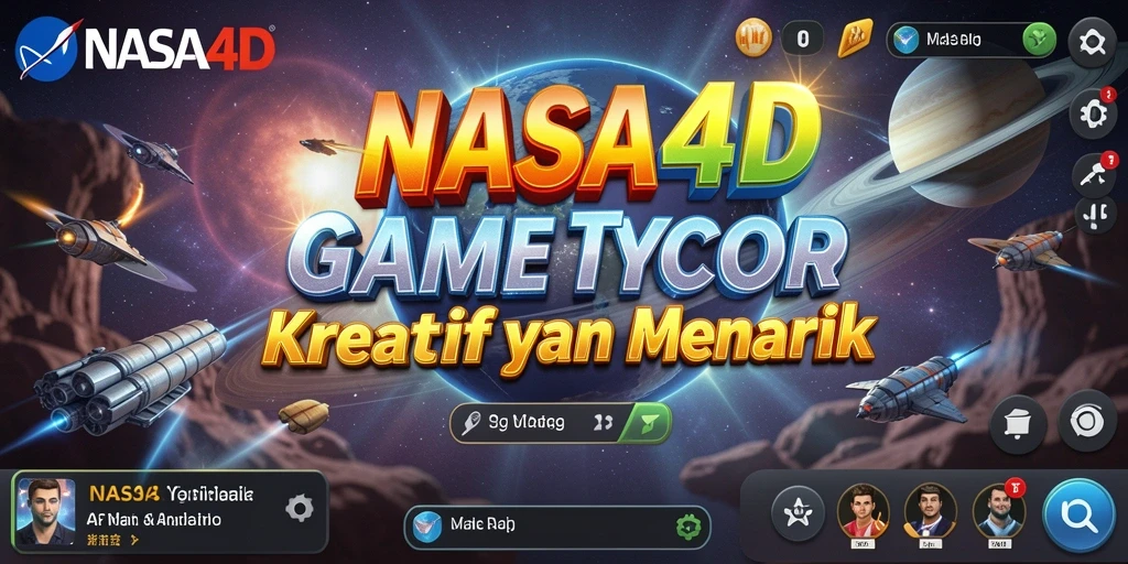 Tampilan gameplay menarik dari NASA4D dengan elemen Tycoon.