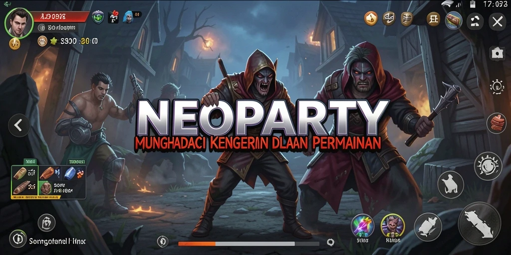 Tampilan menegangkan dari gameplay NEOPARTY yang penuh dengan kengerian.