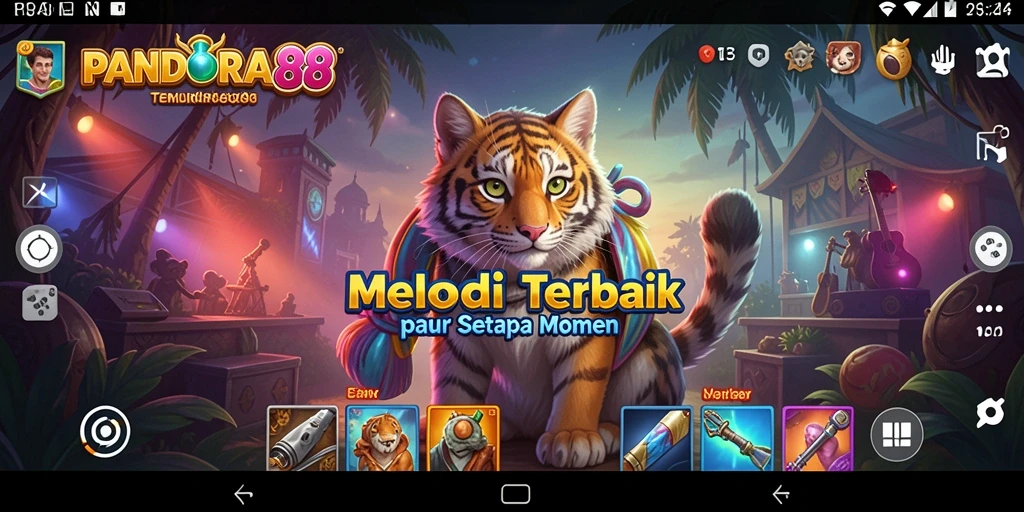 Tampilan menarik dari gameplay PANDORA88 yang menampilkan berbagai genre musik.