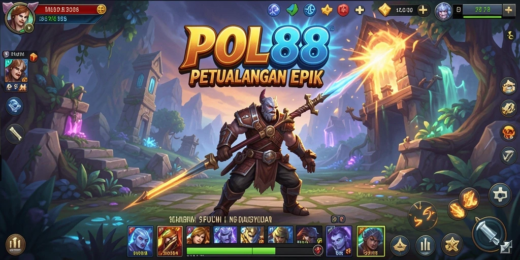 Tampilan gameplay RPG POL88 yang menampilkan pertarungan seru dan karakter menarik.