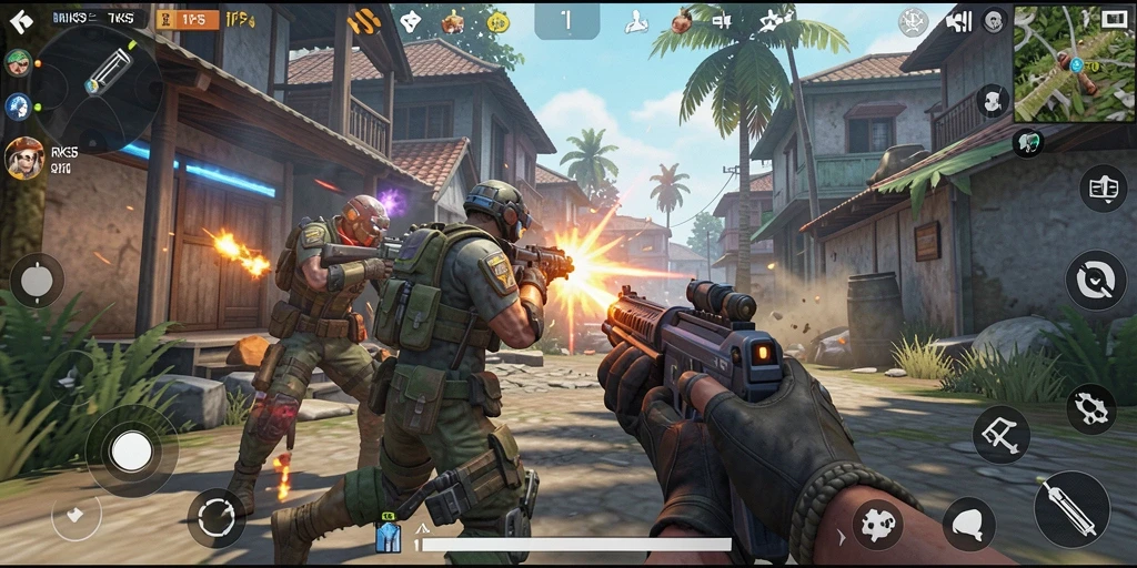 Tampilan seru dari gameplay RK55 dalam aksi TPS.