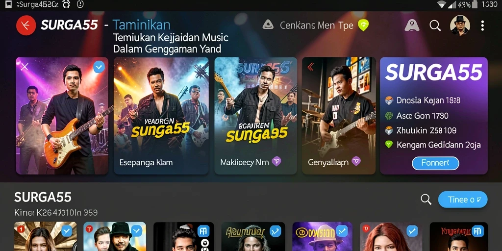 Tampilan menarik dari gameplay musik yang seru dan interaktif.