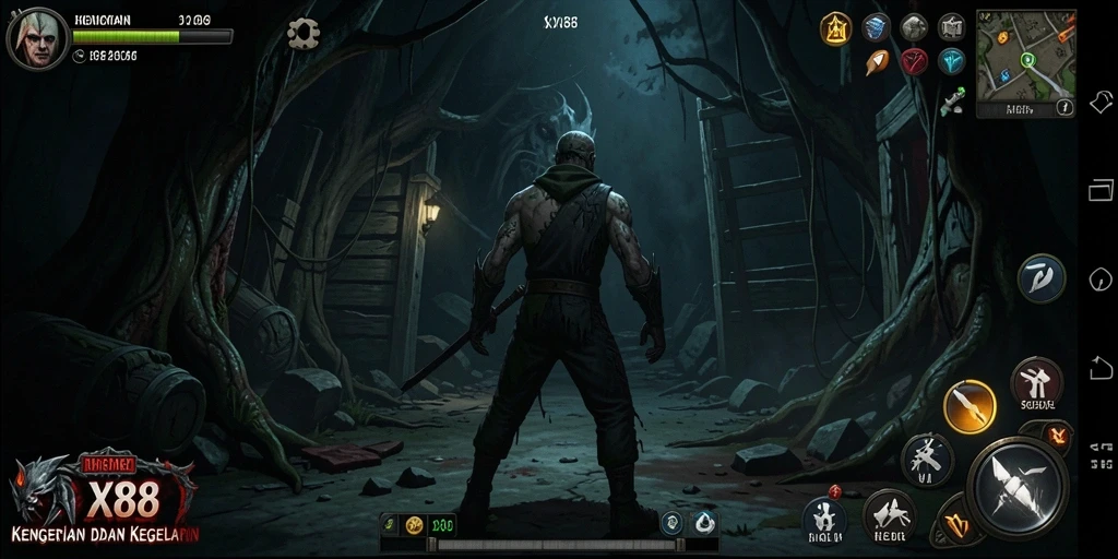 Gameplay menegangkan di dunia gelap X88.